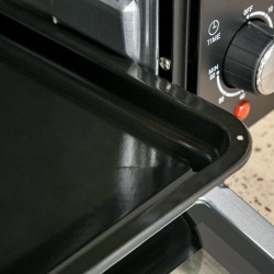 HOMCOM 21L Mini Countertop Oven | Dual Tier, Timer — Black