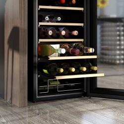 HOMCOM 24-Bottle Wine Fridge | 65L, Touch Screen — Black