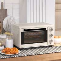 HOMCOM 21L Mini-Tischbackofen | Doppelter Einschub, Timer — Weiß