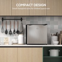 HOMCOM 35L Mini Vriezer, -24℃ tot -14℃ Temperatuur - Zilverkleurig