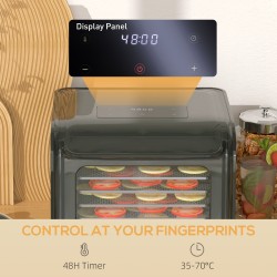 HOMCOM 35-70°C Disidratatore alimentare a sei vassoi - Nero