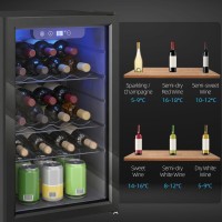 HOMCOM 24-Cave à vin pour bouteilles | 68L, Autoportant — Noir