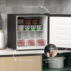 HOMCOM 35L Mini Freezer, -24℃ a -14℃ Temperatura - Nero
