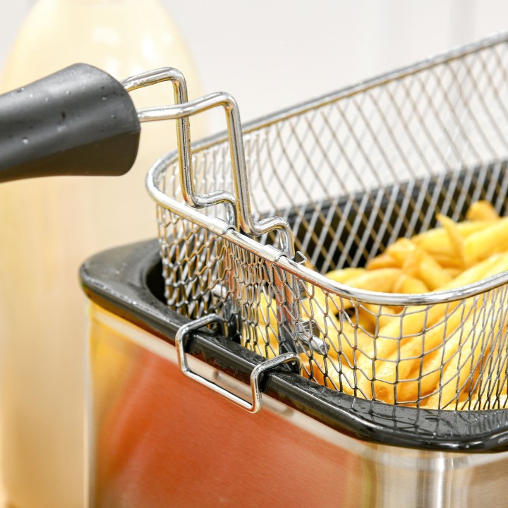 HOMCOM 3L Deep Fat Fryer | Adjustable Temp, Timer, 2000W