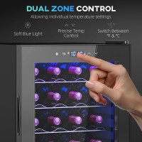HOMCOM 32-Vinoteca estrecha para botellas, con luces - Negro