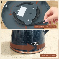HOMCOM 3000W Rapid Boil Honeycomb Kettle - Dark Blue