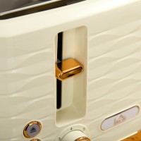 Bollitore HOMCOM & 4-Set con Tostapane a Fette | Ebollizione Rapida — Beige