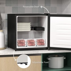 HOMCOM 35L Mini Pakastin, -24℃ ja -14℃ Lämpötila - Hopeanvärinen