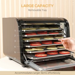 HOMCOM 35-70°C Disidratatore alimentare a sei vassoi - Nero
