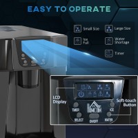 HOMCOM Ice Maker & Water Dispenser | 12kg/Day — Black