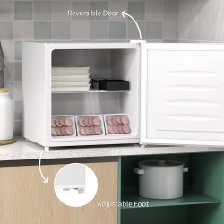 HOMCOM 35L Mini Congelador, -24℃ a -14℃ Temperatura - Blanco