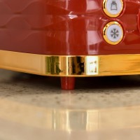 Bouilloire HOMCOM & 4-Ensemble grille-pain à tranches | Ébullition rapide — Rouge