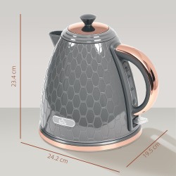 HOMCOM 3kW Schnellkoch Wabenkessel - Grau