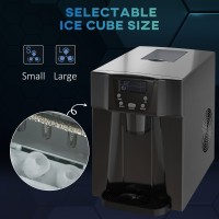 HOMCOM Ismaskine & Vanddispenser | 12kg/dag — Sort