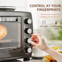 HOMCOM 36L Mini Oven with 2 Hot Plates | Grill & Bake, 2600W