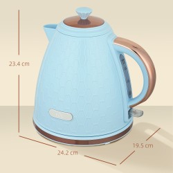 HOMCOM 3Hervidor de nido de abeja de ebullición rápida kW - Azul claro