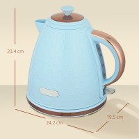 HOMCOM 3kW Schnellkoch Wabenkocher - Hellblau