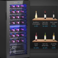 HOMCOM 32-Vinoteca estrecha para botellas, con luces - Negro