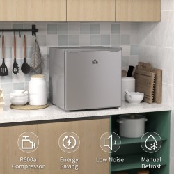HOMCOM 35L Mini Fryser, -24℃ til -14℃ Temperatur - Grå