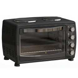HOMCOM 36L Mini Oven with 2 Hot Plates | Grill & Bake, 2600W