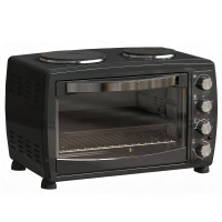 HOMCOM 36L Mini Oven with 2 Hot Plates | Grill & Bake, 2600W