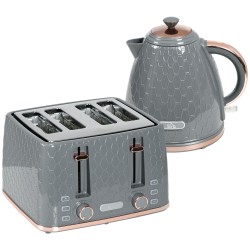 HOMCOM 3kW Rapid Boil Honeycomb Kettle - Grey