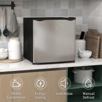 HOMCOM 35L Mini Congélateur, -24℃ à -14℃ Température - Ton Argenté