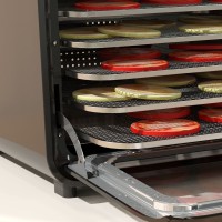 HOMCOM 35-70°C Deshidratador de alimentos de seis bandejas - Negro