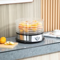 HOMCOM 40-70℃ Vijf-lades voedseldroger