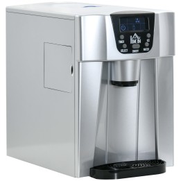 HOMCOM Ice Maker & Water Dispenser | 12kg/Day — Silver