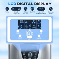 Máquina de Hielo y Dispensador de Agua HOMCOM | 12kg/Día — Plata