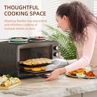 HOMCOM 36L Mini-oven met 2 Kookplaten | Grillen & Bakken, 2600W