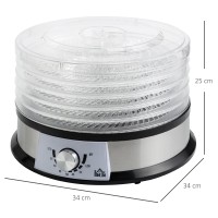 HOMCOM 40-70℃ Viiden lokeron ruokakuivain