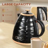 HOMCOM 3Hervidor de nido de abeja de ebullición rápida kW - Negro