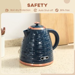 HOMCOM 3Hervidor de nido de abeja de ebullición rápida kW - Azul oscuro