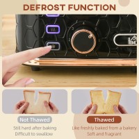 HOMCOM 4-Slice Toaster | High Lift, 1600W, Auto-Off — Black