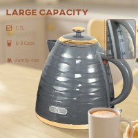 HOMCOM 3kW Schnellkoch-Wabenkocher - Grau