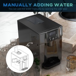 HOMCOM Ice Maker & Water Dispenser | 12kg/Day — Black