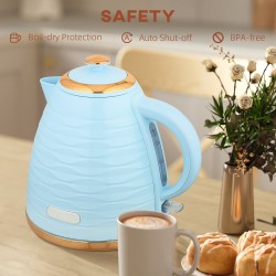 HOMCOM 3Hervidor de nido de abeja de ebullición rápida kW - Azul claro