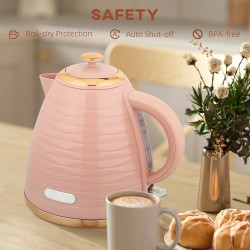 HOMCOM 3kW Hurtigkogende Honeycomb Kedel - Lyserød