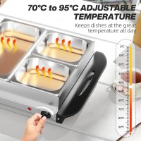 HOMCOM 4.5L Elektrisk Buffetserver | 3 Brett og Lokk