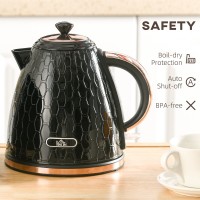 HOMCOM 3kW Pikakeitto Hunajakenno Vedenkeitin - Musta