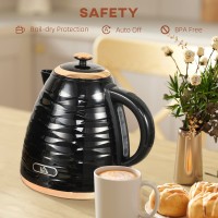 HOMCOM 3Hervidor de nido de abeja de ebullición rápida kW - Negro