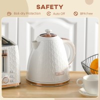 HOMCOM 3Bouilloire en nid d'abeille à ébullition rapide kW - Crème