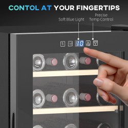 HOMCOM 41-Bottle Wine Fridge | 91L, Touch Screen — Black