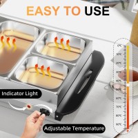 HOMCOM 4-Riscaldatore Elettrico per Alimenti con Vassoi | 300W