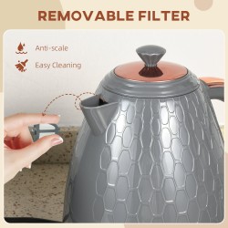 HOMCOM 3kW Hurtigkogende Honeycomb Kedel - Grå