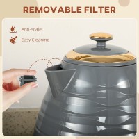 HOMCOM 3kW Rapid Boil Honeycomb Kedel - Grå