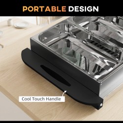 HOMCOM 4-Tray Electric Buffet Food Warmer | 300W