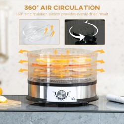 HOMCOM 40-70℃ Déshydrateur alimentaire à cinq plateaux